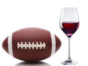 Football and Wine Glass