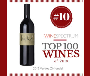 Valdez Zinfandel Top 100 #10 wine